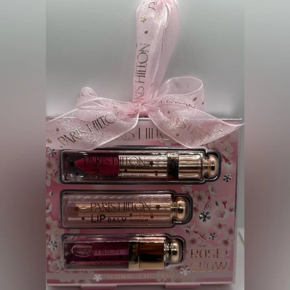 💖 NEW Paris Hilton Iconic Lip Trio - Rose Glow Set ✨ NIB